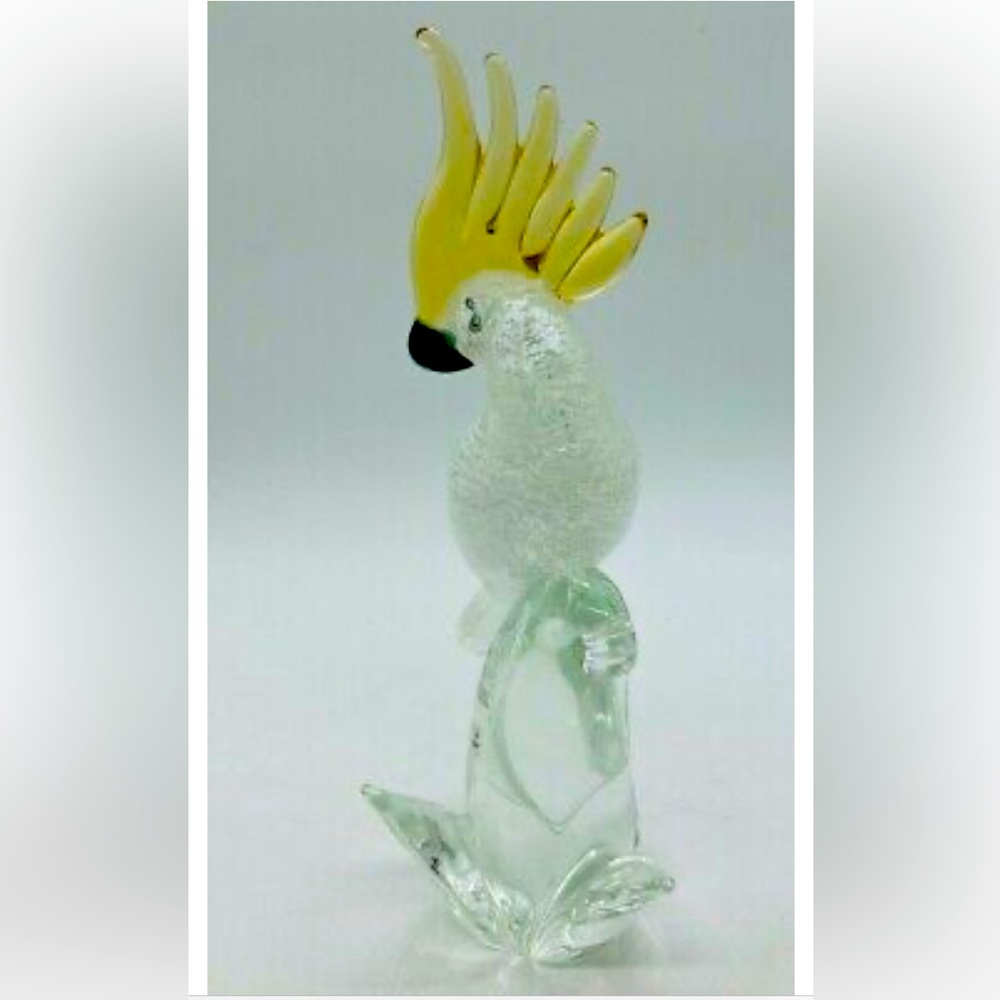 The Cockatoo from the Exotic Birds of the World Collection, Murano Italy